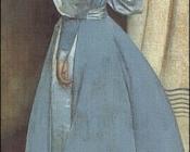 约翰怀特亚历山大 - 格雷的肖像，穿灰色衣服的女士